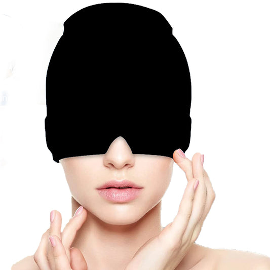 Migraine Relief Hat Headache Hat Gel Hot Cold Therapy Ice Cap for Relieve Pain Ice Hat Eye Mask Stress Pressure Pain Relief