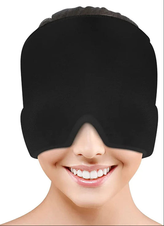 Migraine Relief Hat Headache Hat Gel Hot Cold Therapy Ice Cap for Relieve Pain Ice Hat Eye Mask Stress Pressure Pain Relief